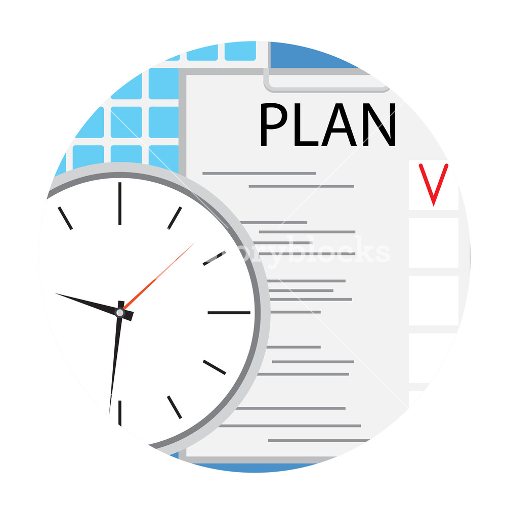 1000x1000 Business Plan Icon Round Flat Vector Plane And Strategy, Planning