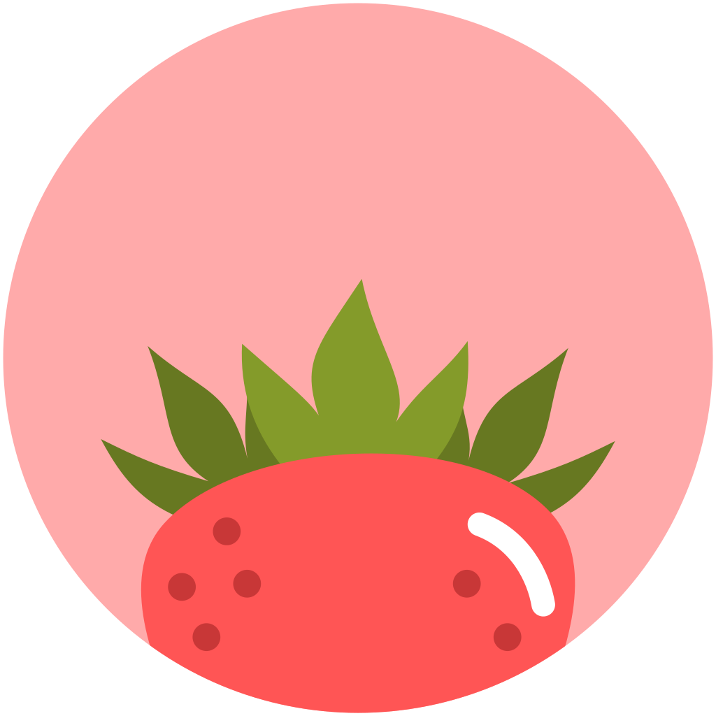 1024x1024 Strawberry Icon Minimal Fruit Iconset Alex T
