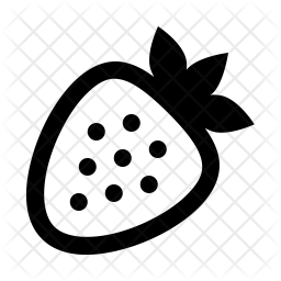256x256 Strawberry Icon Of Line Style