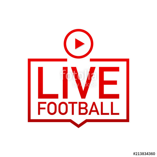 500x500 Live Football Streaming Icon, Button For Broadcasting Or Online