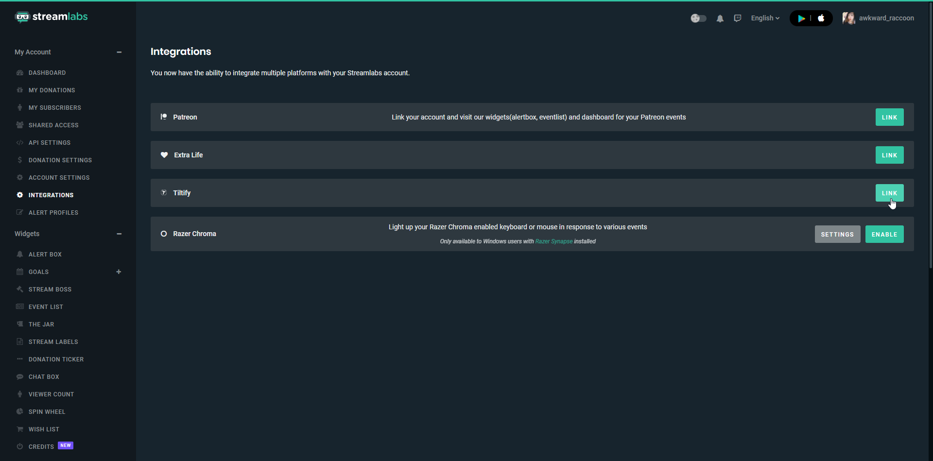 1920x949 Tiltify Setup With Streamlabs