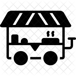 256x256 Street Food Icon Of Glyph Style