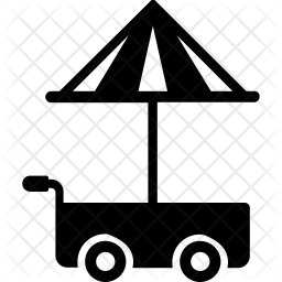 256x256 Street Vendor Icon Of Glyph Style