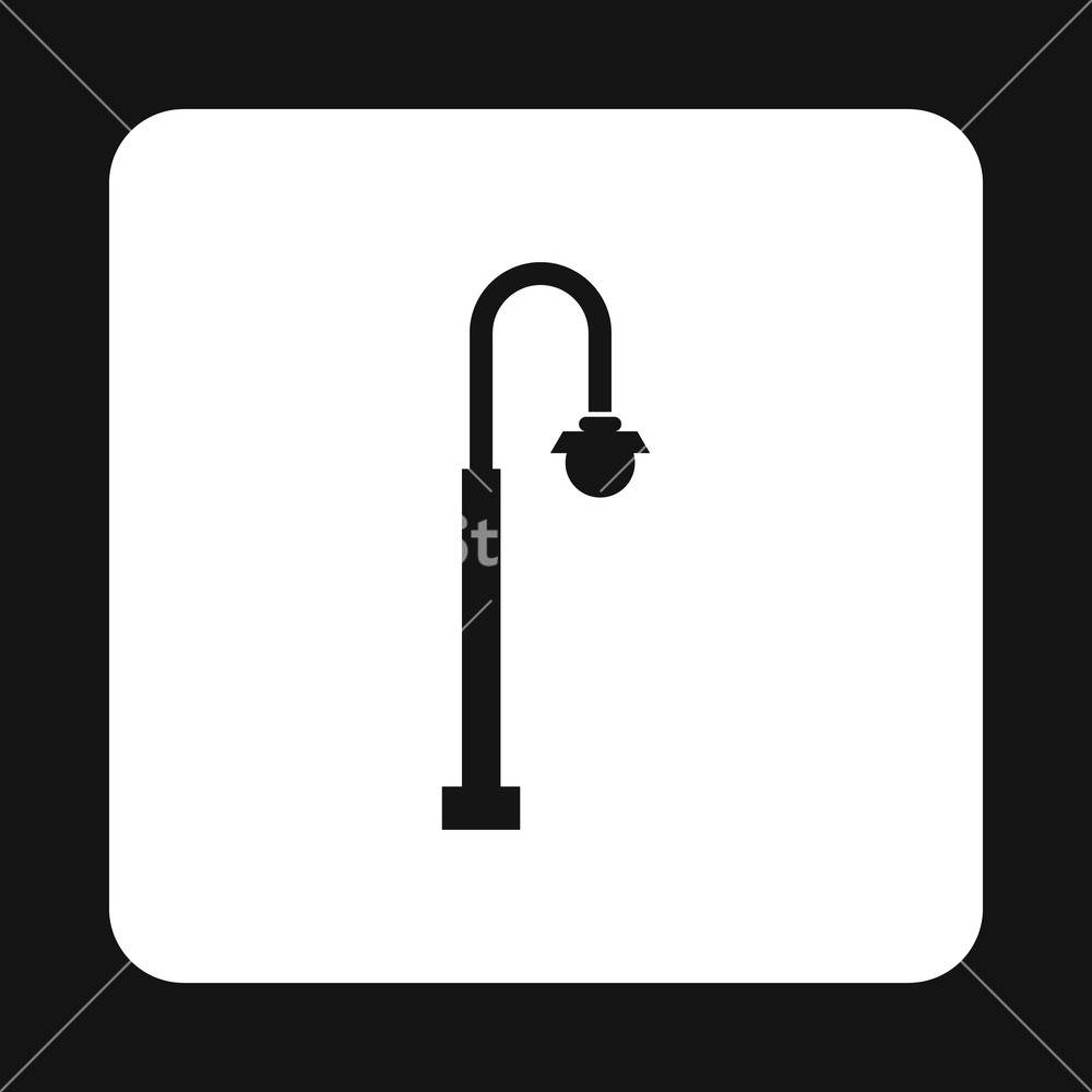 1000x1000 Street Light Icon In Simple Style On A White Background Royalty