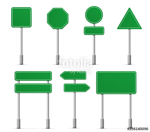 500x441 Road Board Highway Signs Icons Vector Street Signboard