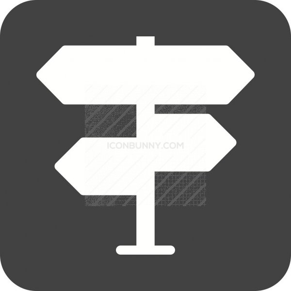 600x600 Street Sign Flat Round Corner Icon