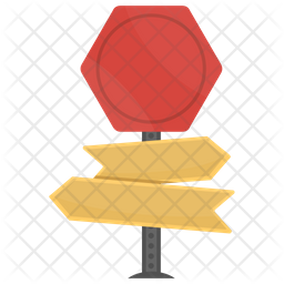 256x256 Street Sign Icon Of Flat Style