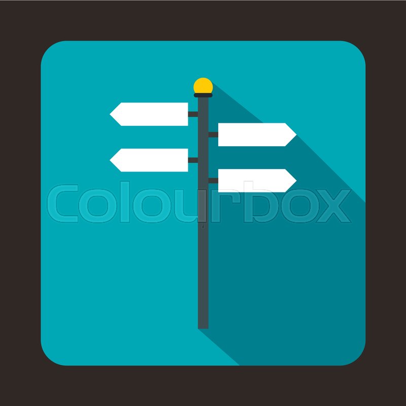 800x800 Street Sign Icon In Flat Style With Stock Vector Colourbox