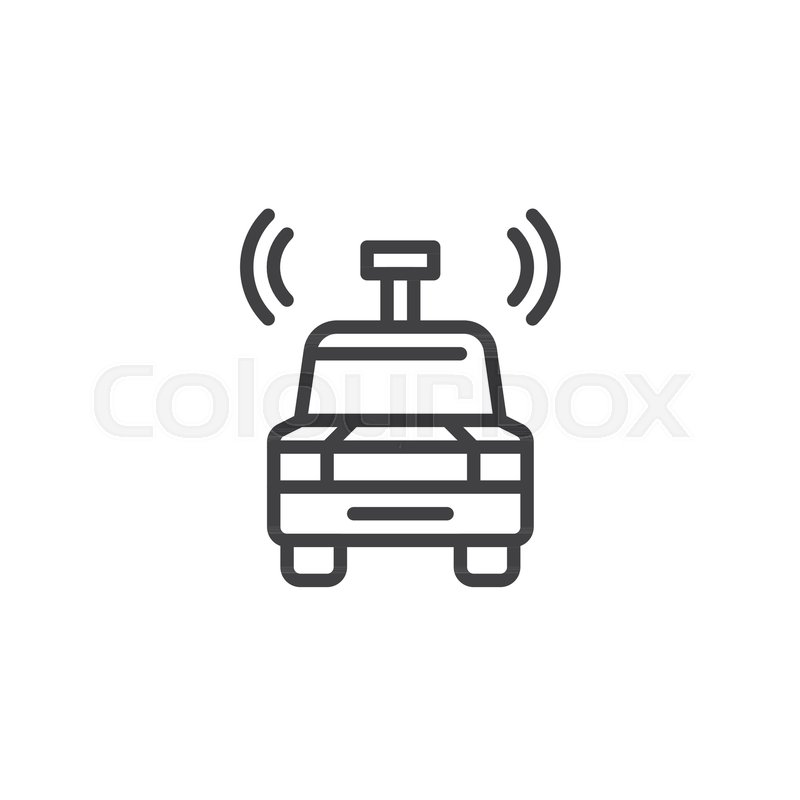 800x800 Street View Car Camera Outline Icon Stock Vector Colourbox