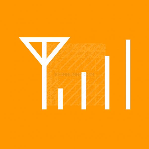 600x600 Mobile Signal Strength Line Multicolor Bg Icon