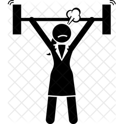 256x256 Woman Strength Icon Of Glyph Style