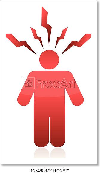 335x580 Free Art Print Of Stress Icon Illustration Design Stress Icon