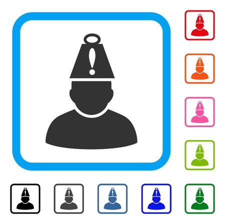 450x448 Head Stress Icon Flat Grey Iconic Symbol In A Light Blue Rounded