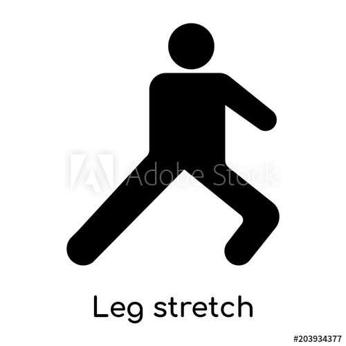 500x500 Leg Stretch Icon Isolated On White Background