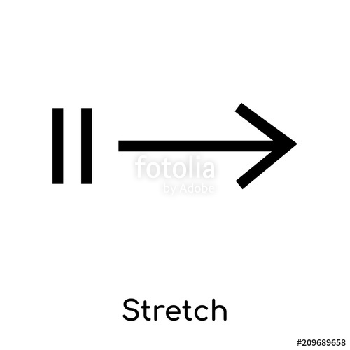 500x500 Stretch Icon Vector Sign And Symbol Isolated On White Background