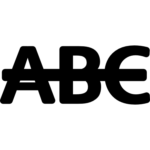 512x512 Strikethrough Text Interface Sign Icons Free Download