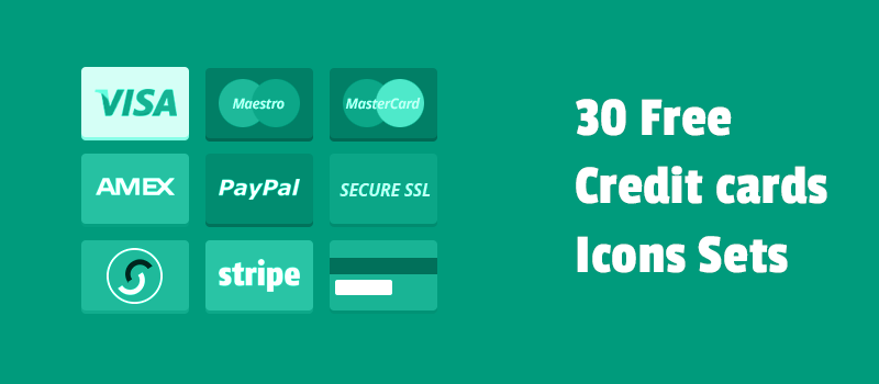 800x350 Free Credit Card And Payment Methods Icons Set For Your