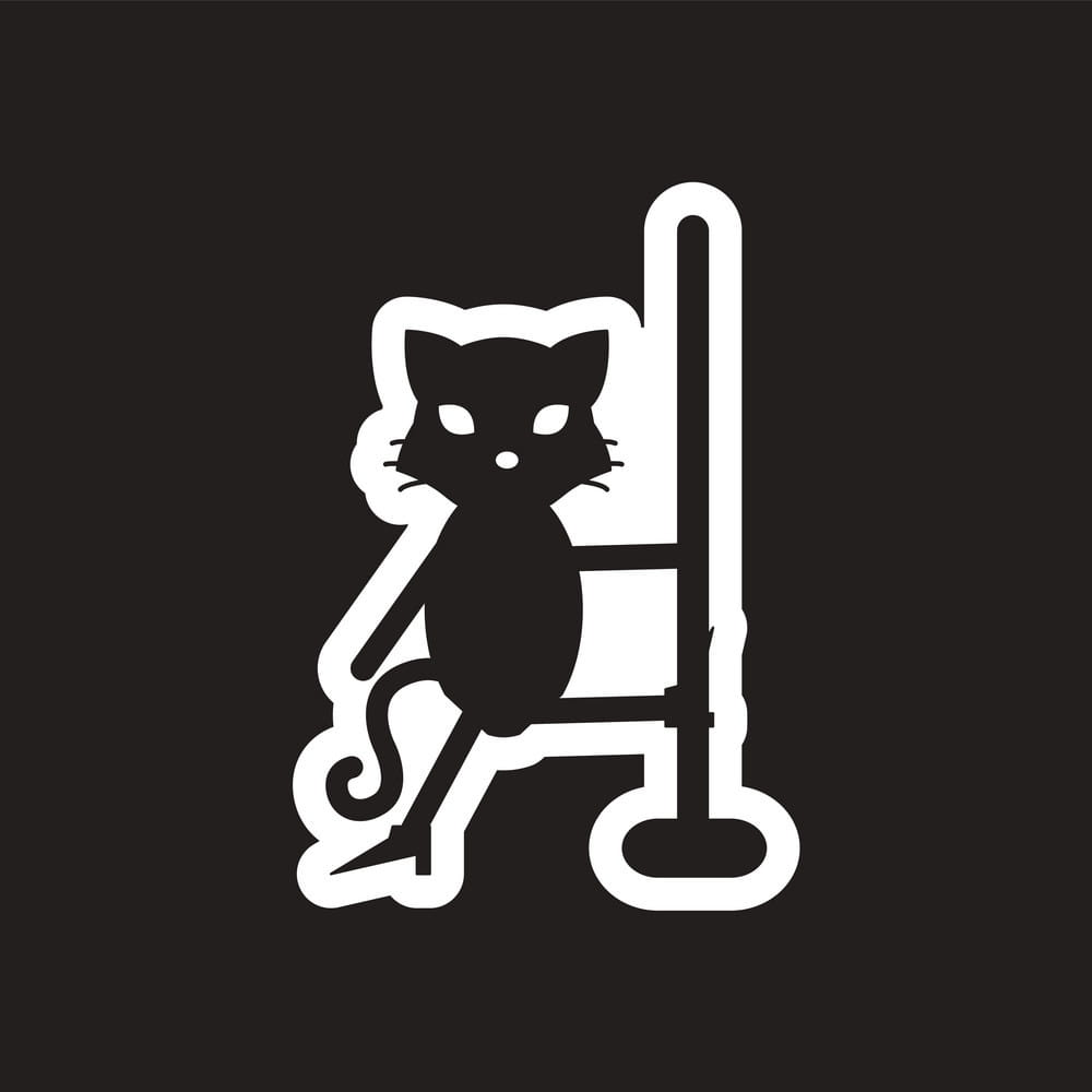 Style Black And White Icon Cat Stripper Vector Free 1000x1000 Style Black And White Icon Cat Stripper Vector Free