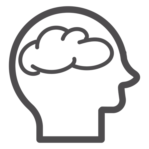 512x512 Head With Brain Stroke Icon