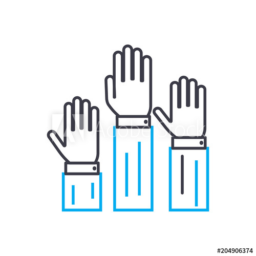 500x500 Willingness To Participate Vector Thin Line Stroke Icon