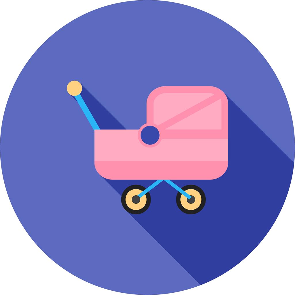 1024x1024 Stroller I Flat Shadowed Icon