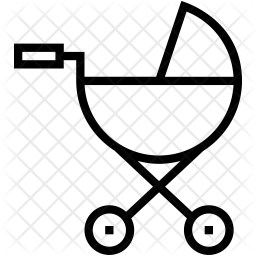 256x256 Stroller Icon Of Line Style