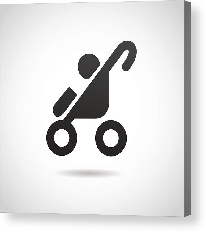 666x750 Baby Stroller Icon Acrylic Print