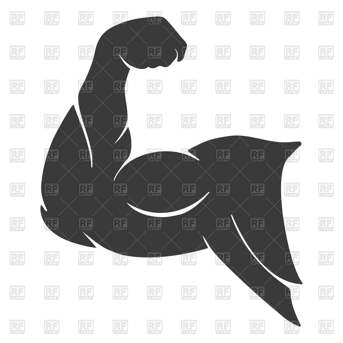 1200x1200 Power Muscle Arm Icon Strong Male Hand Vector Image Of Sport