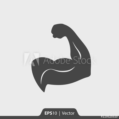 500x500 Strong Arm Vector Icon For Web And Mobile