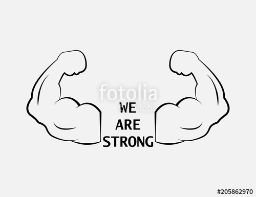 500x385 We Are Strong Strong Icon Strong Arm Icon Stock Image