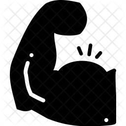 256x256 Strong Icon Of Glyph Style