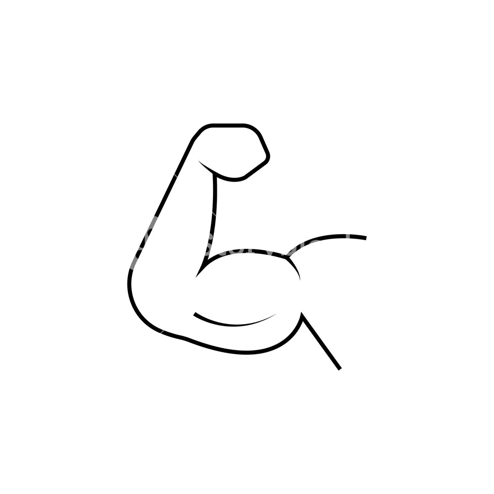 1000x1000 Strong Icon Muscles Royalty Free Stock Image