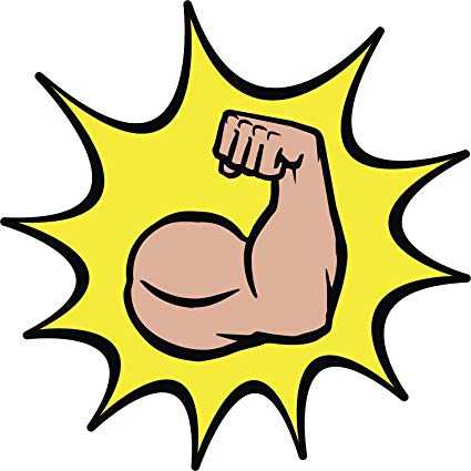 425x425 Strong Buff Flexing Bicep Vintage Comic Cartoon Icon