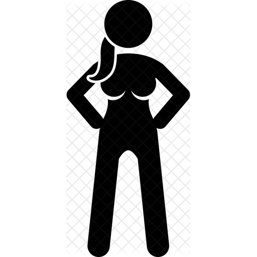 512x512 Confident Woman Icon Of Glyph Style