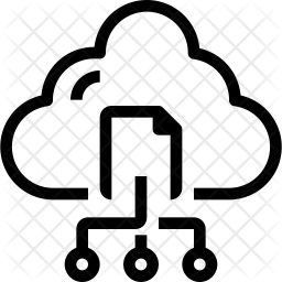 Cloud Structure Icon Of Line Style 256x256 Cloud Structure Icon Of Line Style