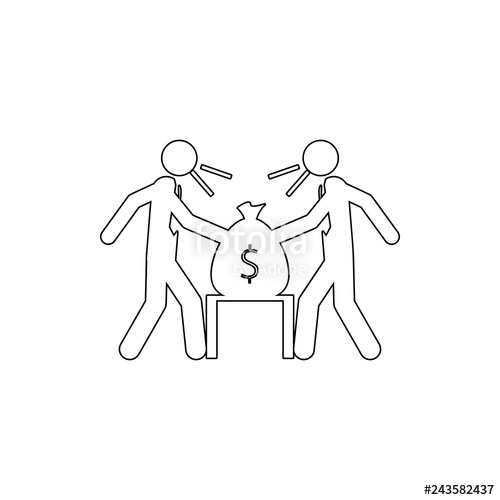 500x500 The Struggle Of Business People Icon Element Of Conflict