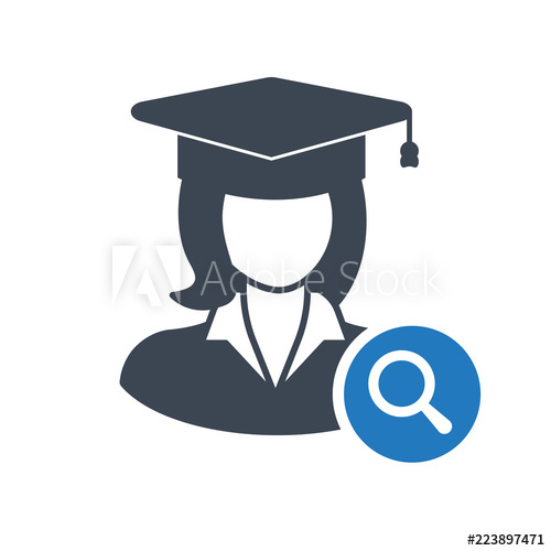 Female Student Icon, Graduation Cap, Education Concept Icon 500x500 Female Student Icon, Graduation Cap, Education Concept Icon