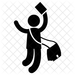 256x256 Happy Student Icon Of Glyph Style