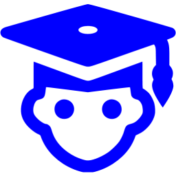 256x256 Blue Student Icon