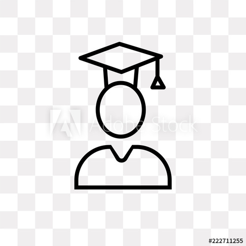 500x500 Graduated Student Icon On Transparent Background Modern Icons
