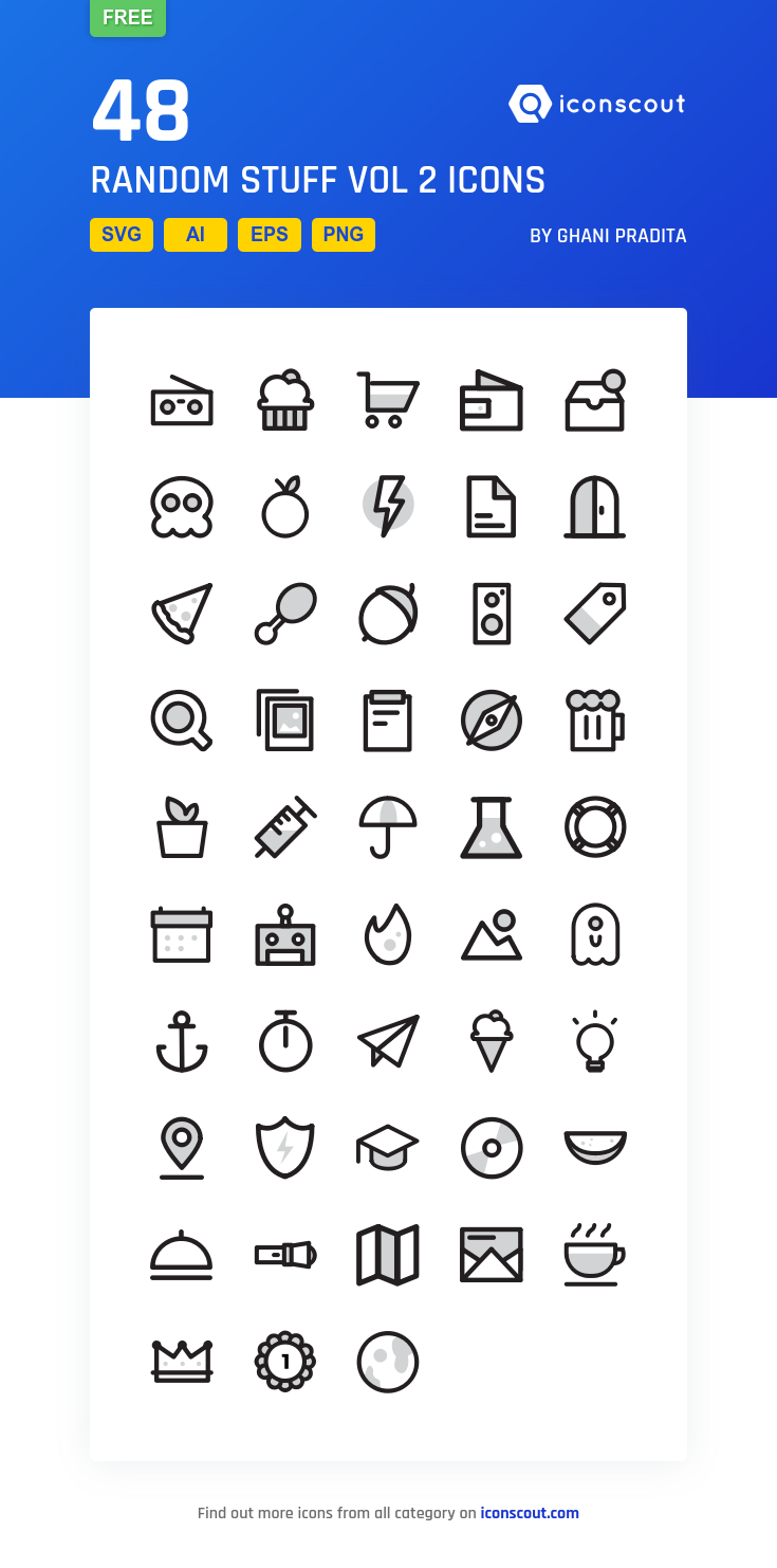 Random Stuff Vol Free Icon Pack 735x1482 Random Stuff Vol Free Icon Pack