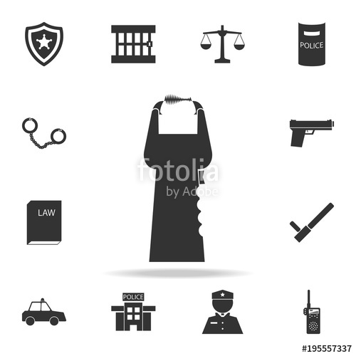 Stun Gun Icon Detailed Set Of Police Element Icons Premium 500x500 Stun Gun Icon Detailed Set Of Police Element Icons Premium