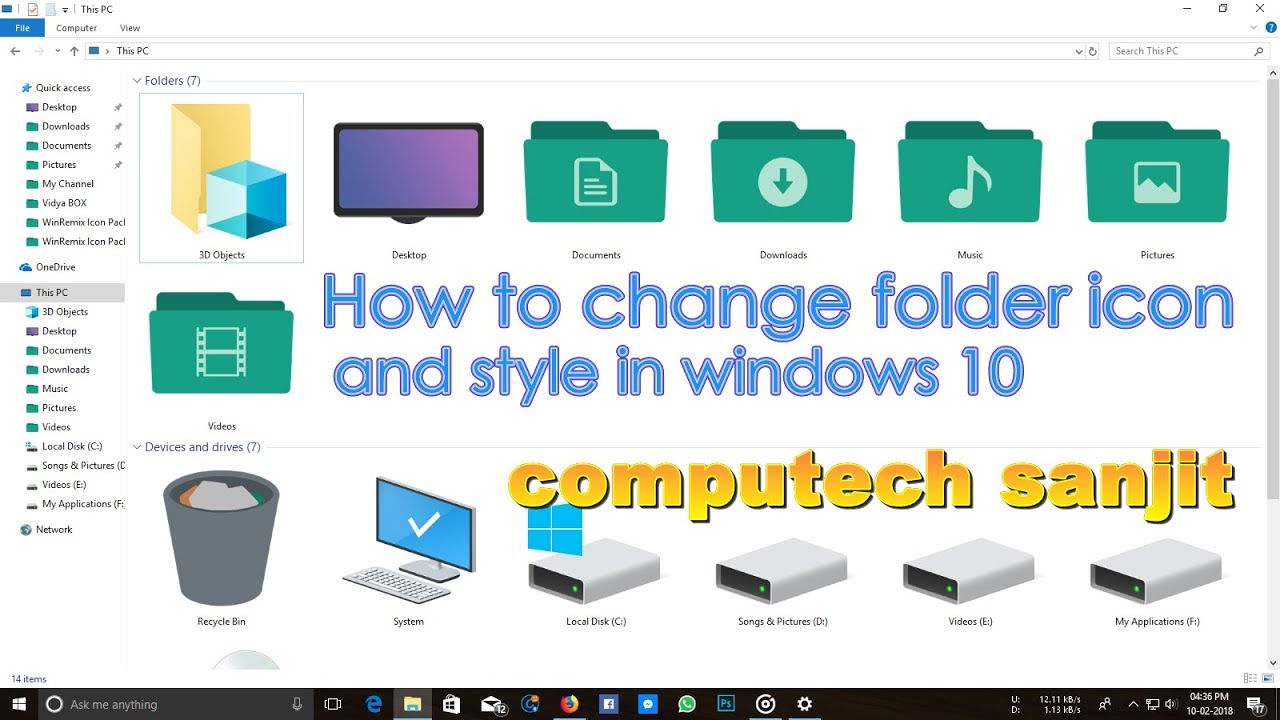 1280x720 How To Change Default Icons To Stylish Folder And Icons