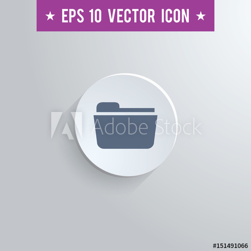 500x500 Stylish Folder Icon Blue Colored Symbol On A White Circle