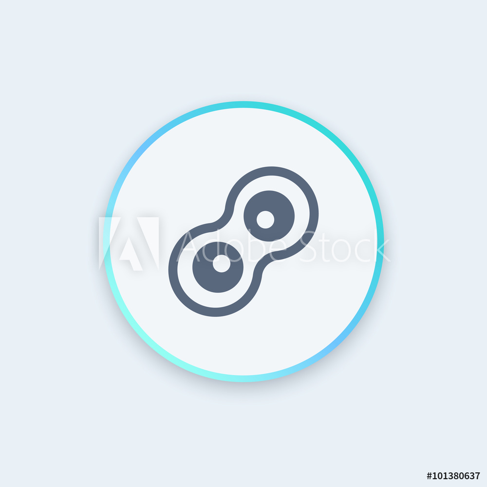 1000x1000 Photo Art Print Cell Division Round Stylish Icon, Vector