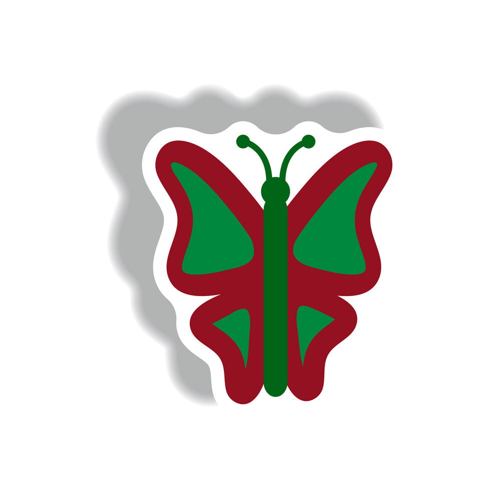 1000x1000 Stylish Icon In Paper Sticker Style Botanic Vector