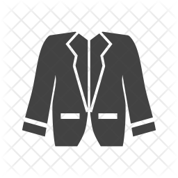 256x256 Stylish Jacket Icon Of Glyph Style