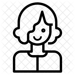 256x256 Hair Stylist Icon Of Line Style