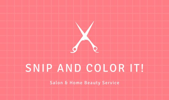 550x324 Salmon Scissors Icon Hair Stylist Card
