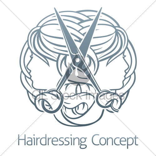 500x500 Stylist Hair Salon Hairdresser Icon Gl Stock Images